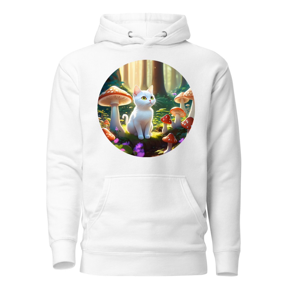 PugMug Custom White Companion Cat Hoodie