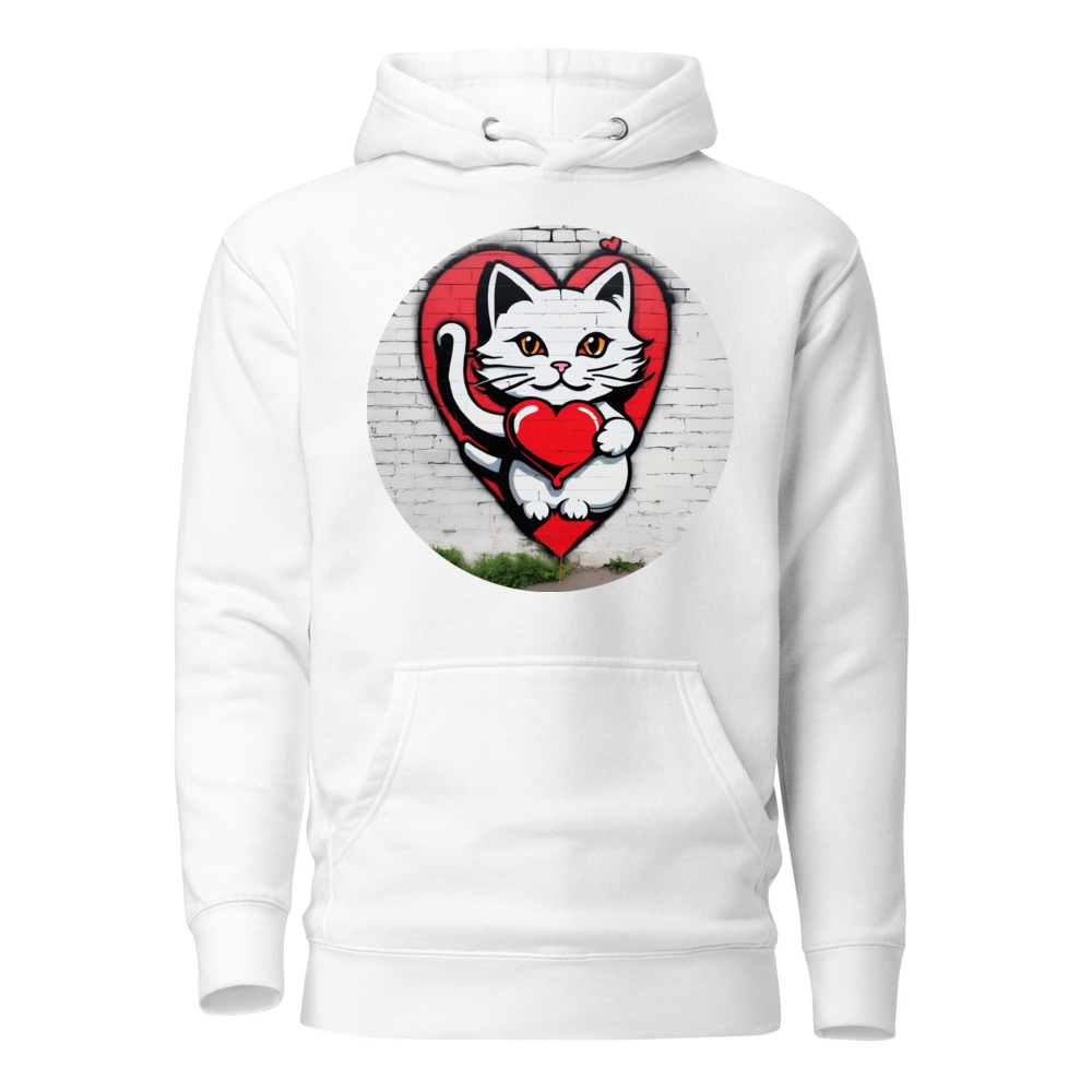 PugMug Custom White Companion Cat Hoodie