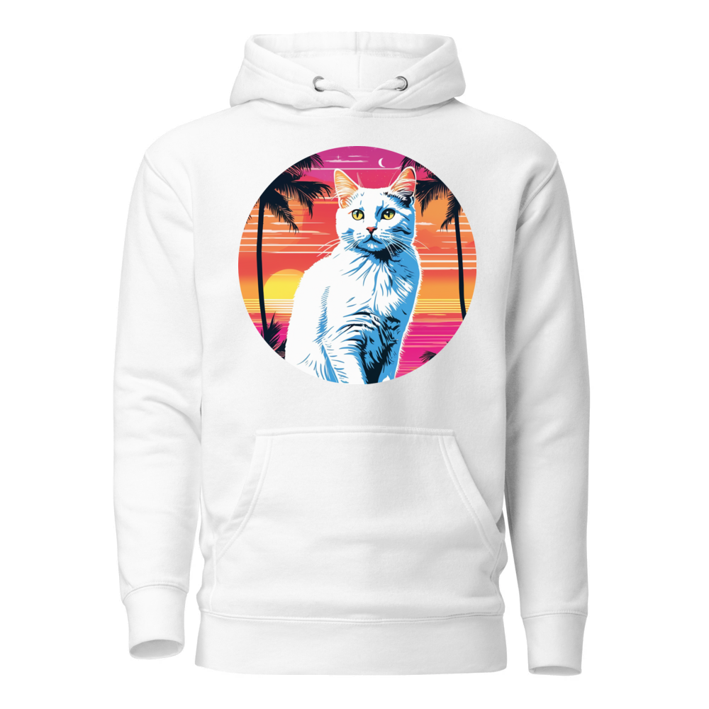 PugMug Custom White Companion Cat Hoodie
