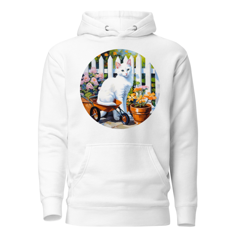 PugMug Custom White Companion Cat Hoodie