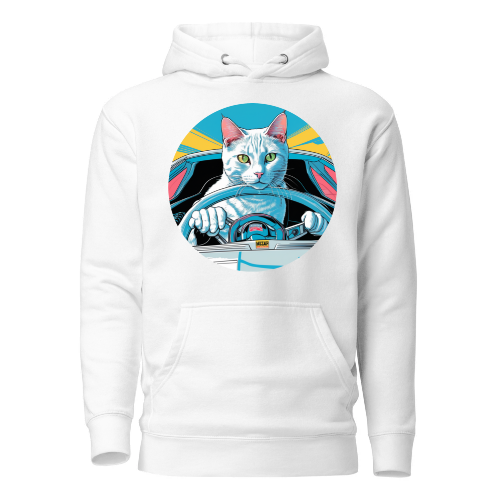 PugMug Custom White Companion Cat Hoodie