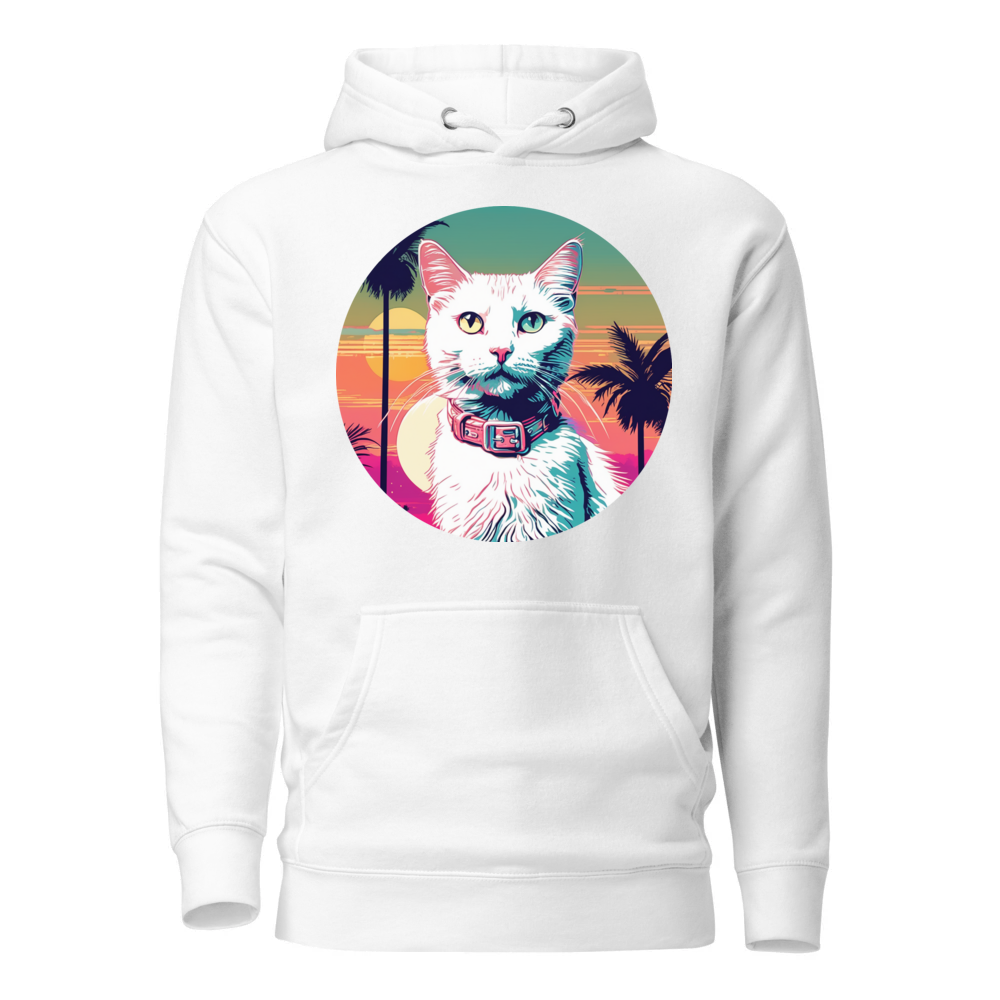 PugMug Custom White Companion Cat Hoodie