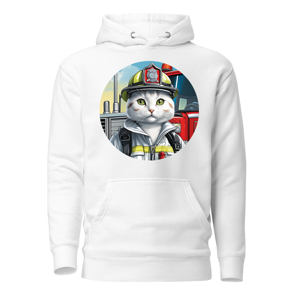 PugMug Custom White Companion Cat Hoodie