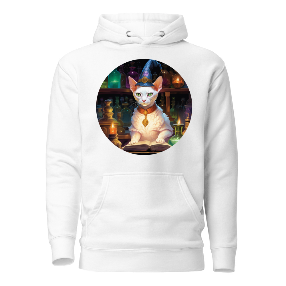 PugMug Custom White Devon Rex Cat Hoodie