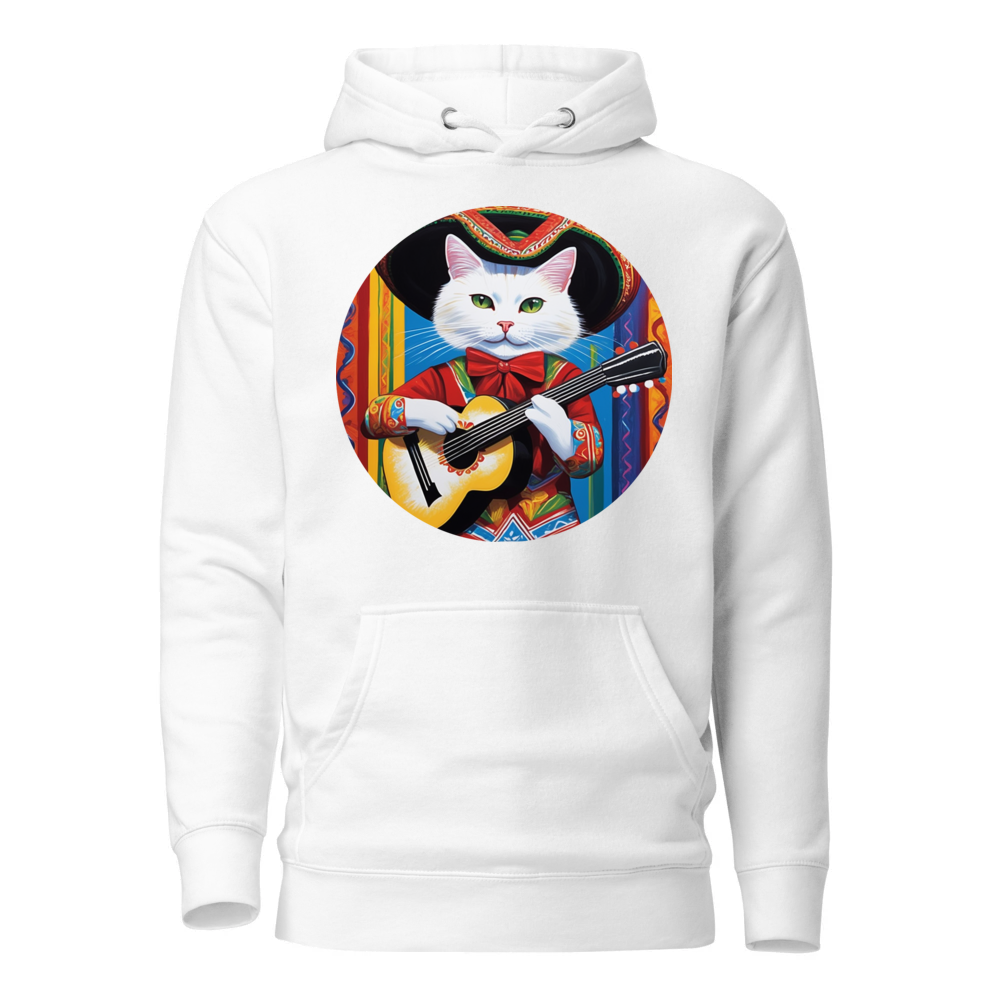 PugMug Custom White Companion Cat Hoodie