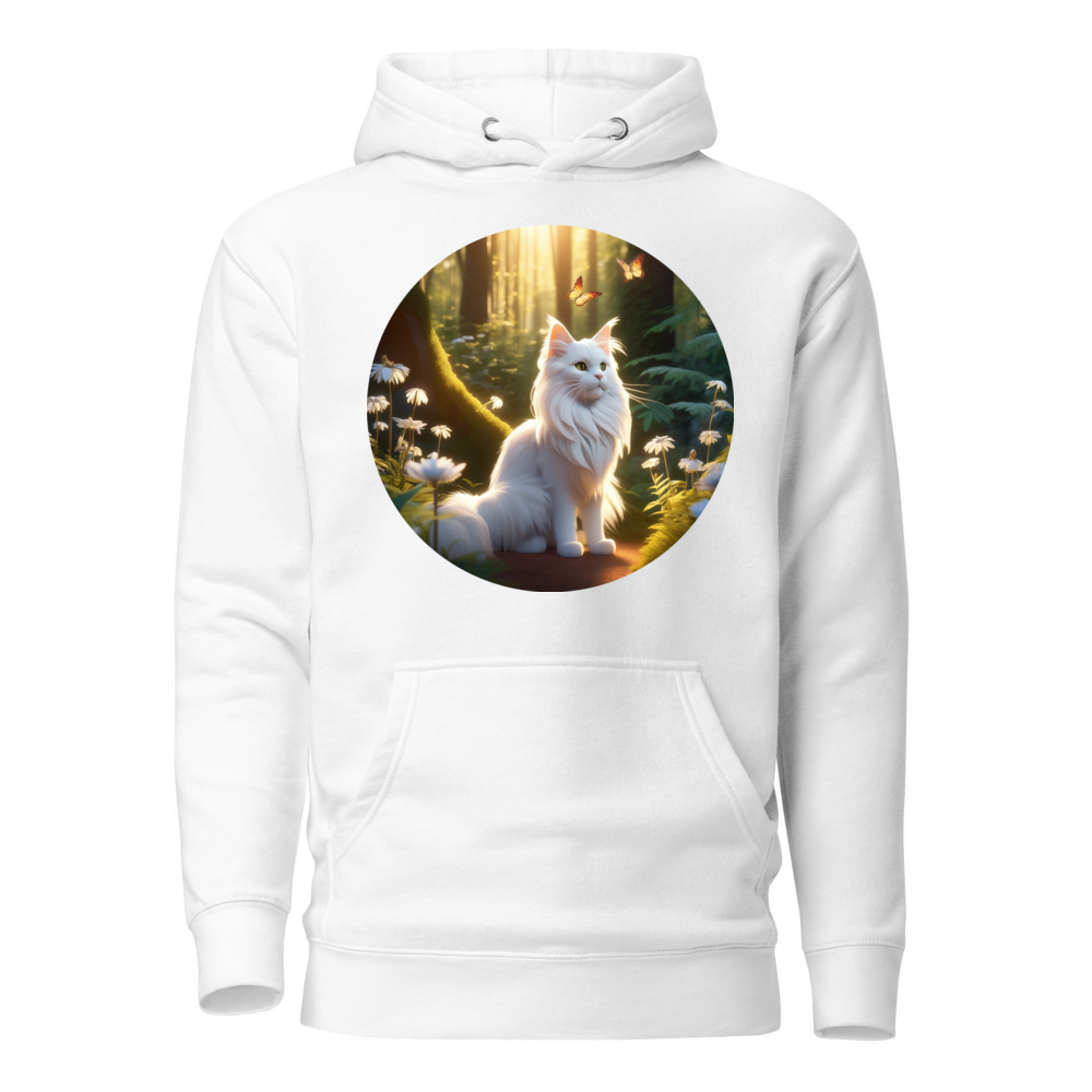 PugMug Custom White Maine Coon Cat Hoodie
