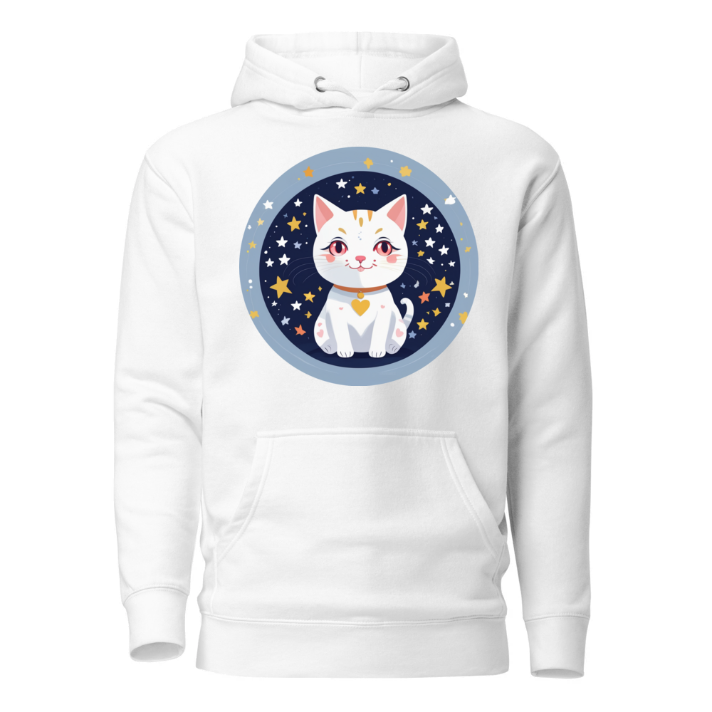 PugMug Custom White Companion Cat Hoodie