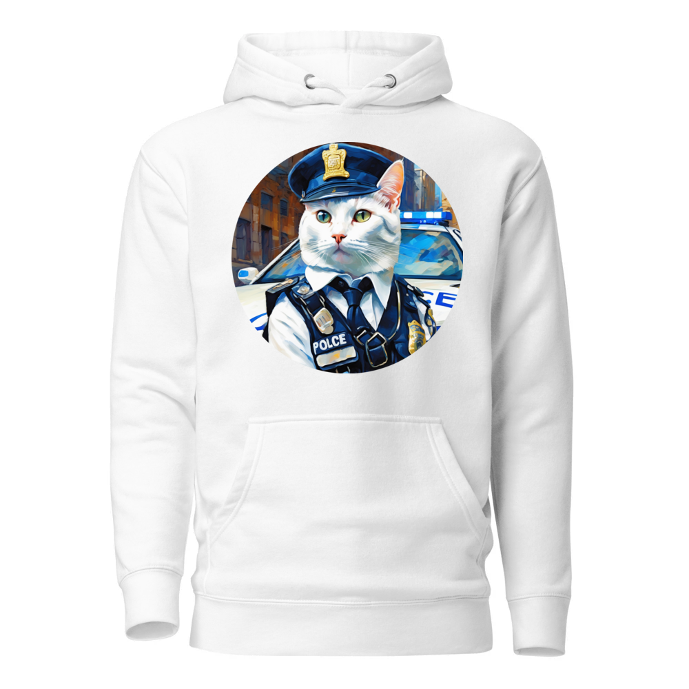 PugMug Custom White Companion Cat Hoodie