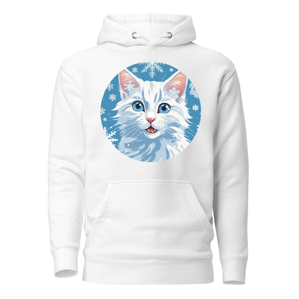 PugMug Custom White Companion Cat Hoodie