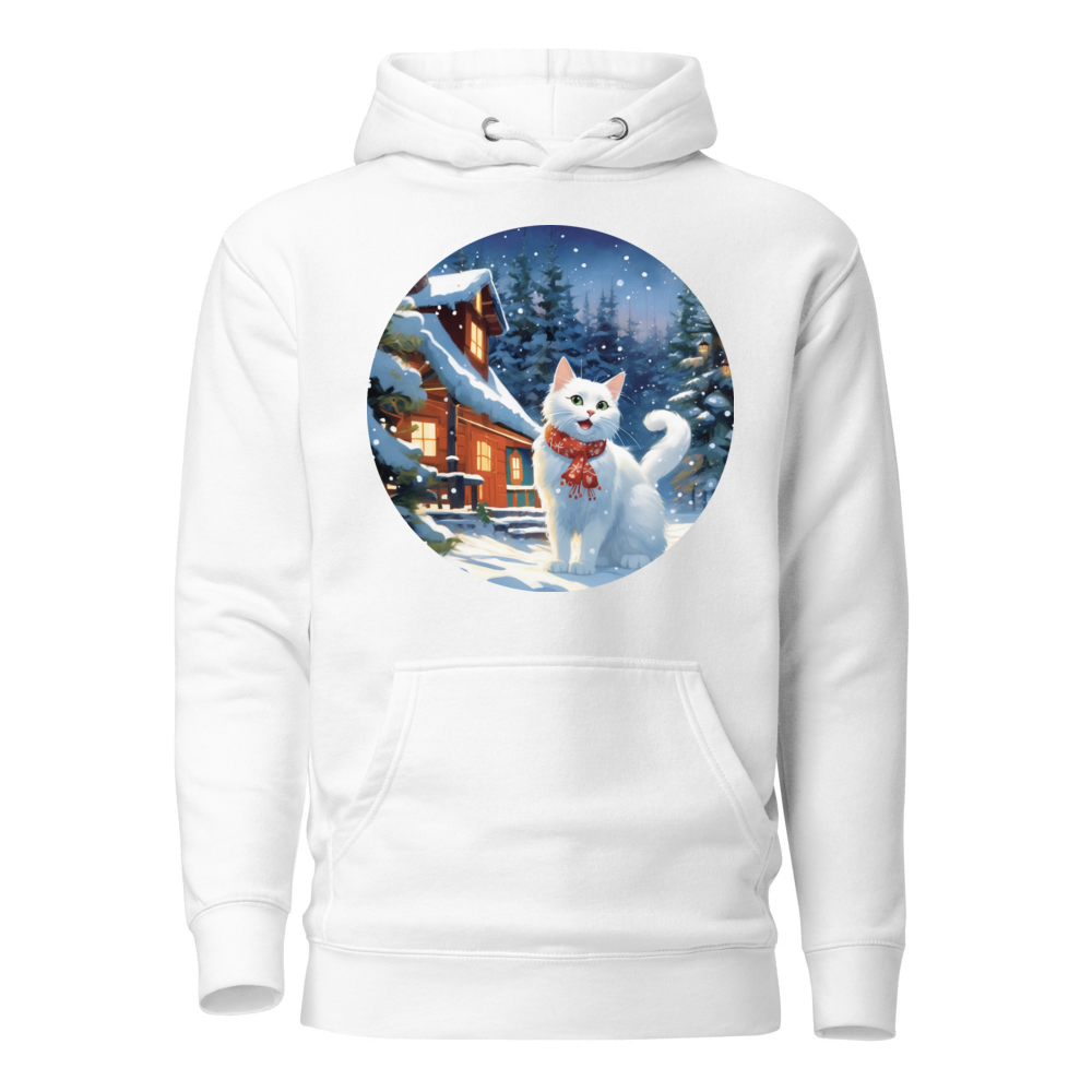 PugMug Custom White Companion Cat Hoodie