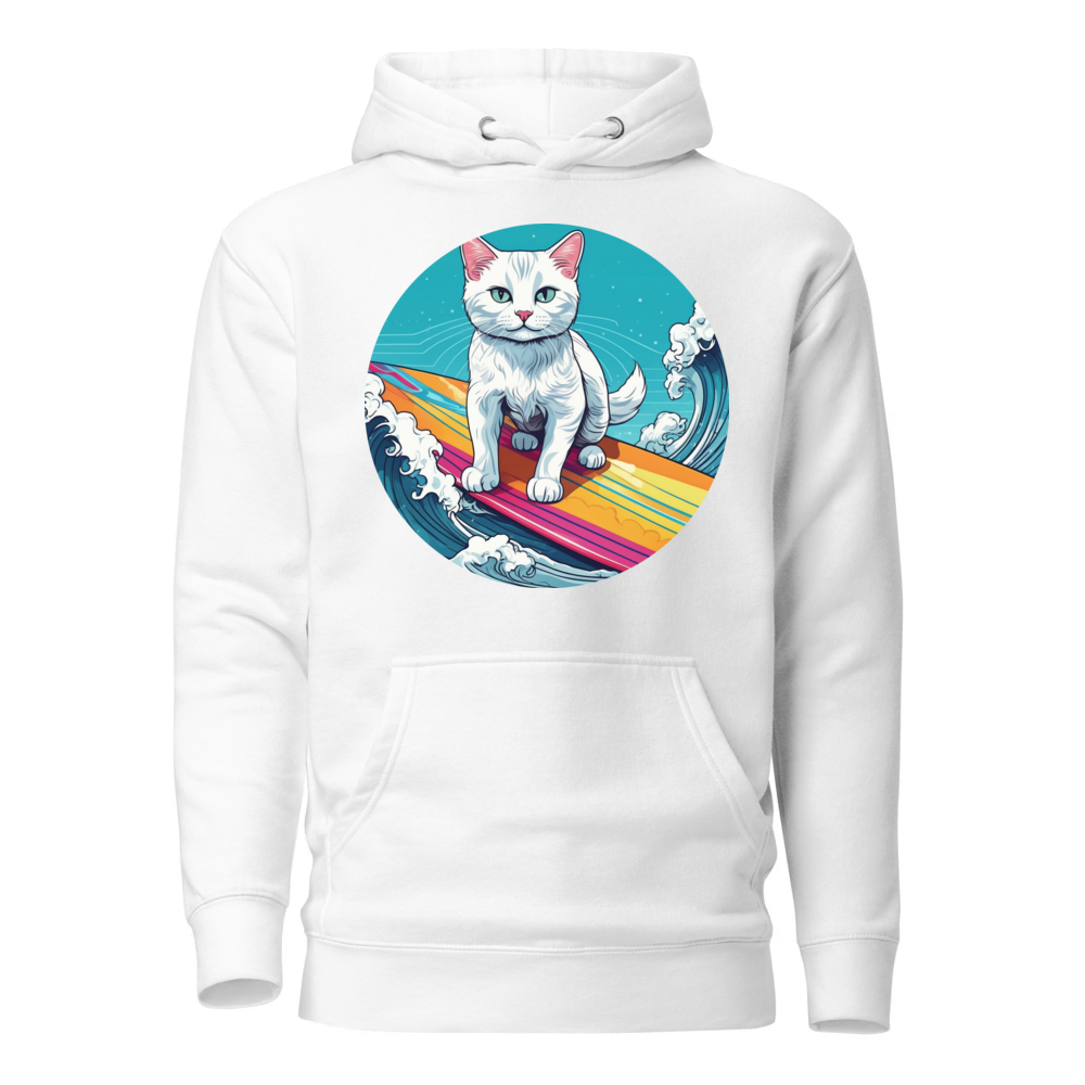 PugMug Custom White Companion Cat Hoodie