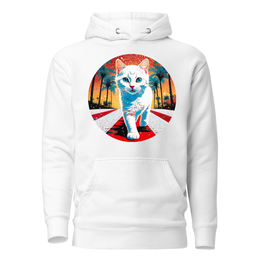 PugMug Custom White Companion Cat Hoodie