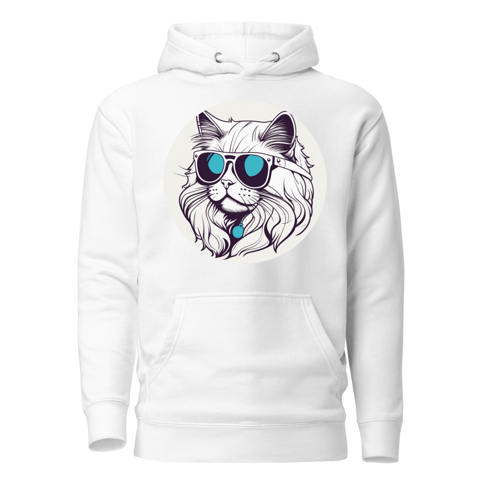 PugMug Custom White Persian Cat Hoodie