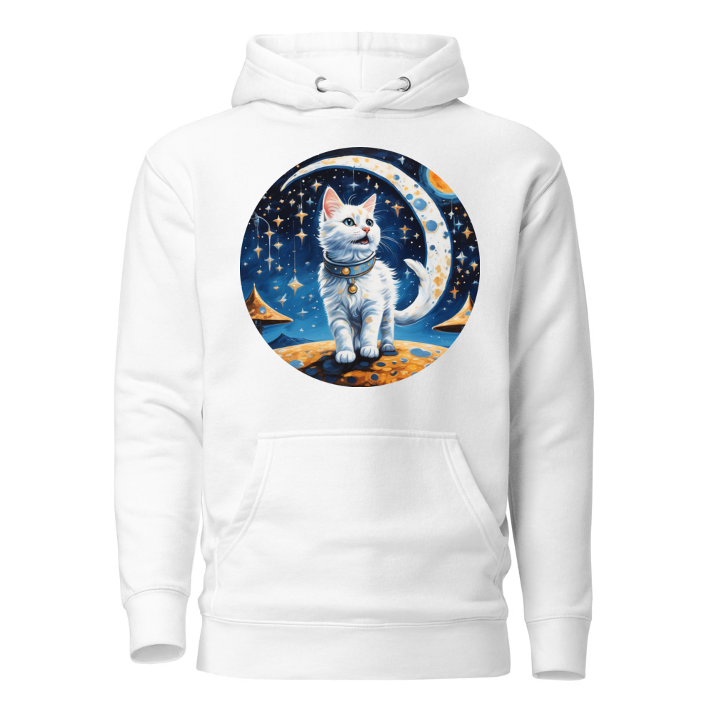 PugMug Custom White Companion Cat Hoodie