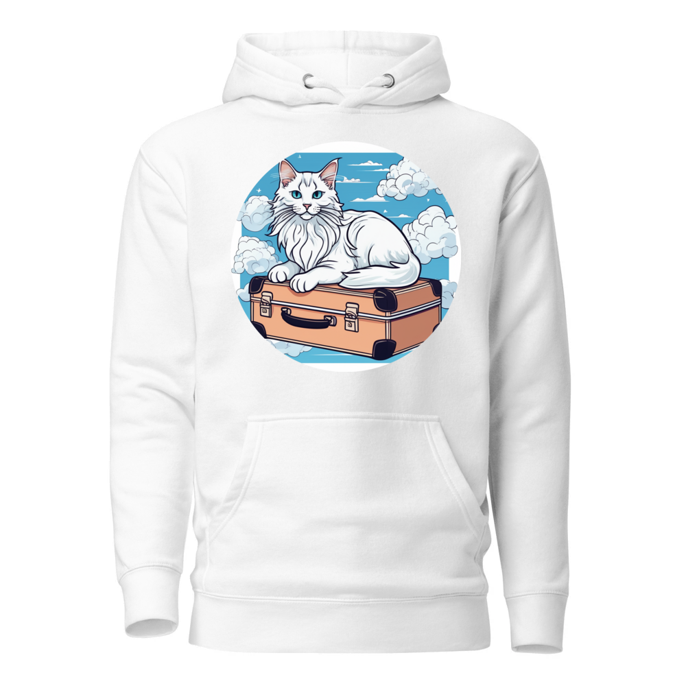 PugMug Custom White Maine Coon Cat Hoodie