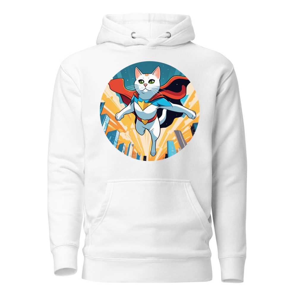PugMug Custom White Companion Cat Hoodie