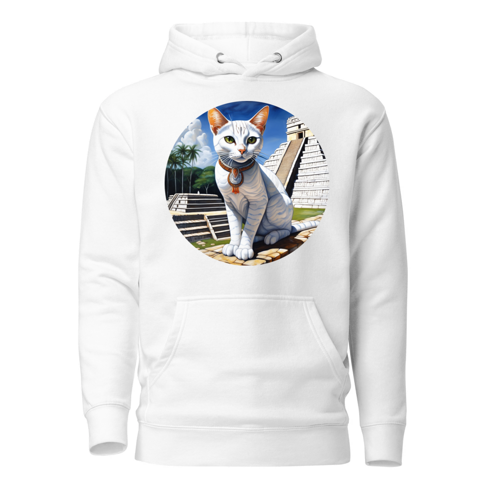 PugMug Custom White Companion Cat Hoodie