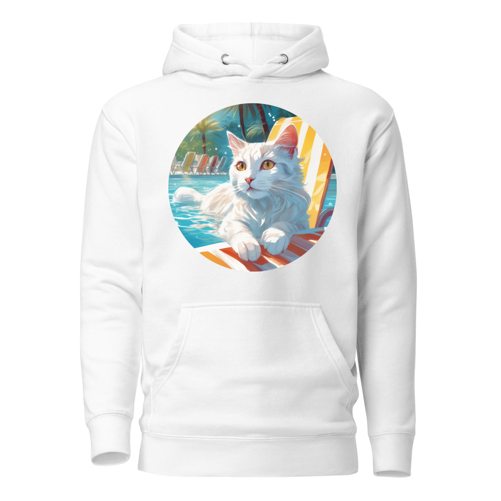 PugMug Custom White Companion Cat Hoodie
