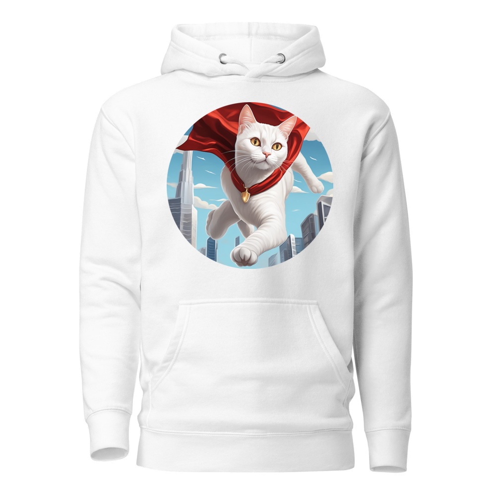 PugMug Custom White Companion Cat Hoodie
