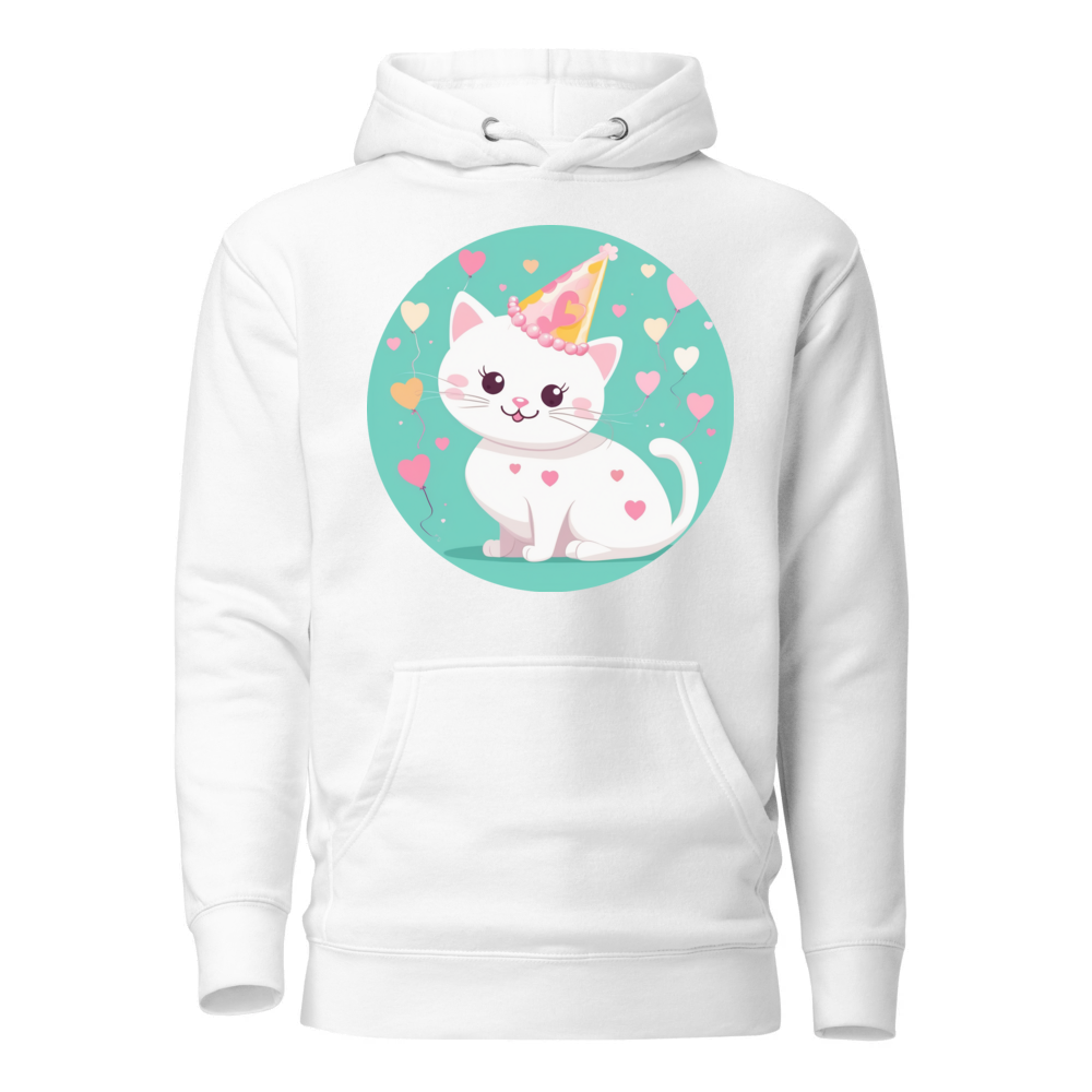 PugMug Custom White Companion Cat Hoodie