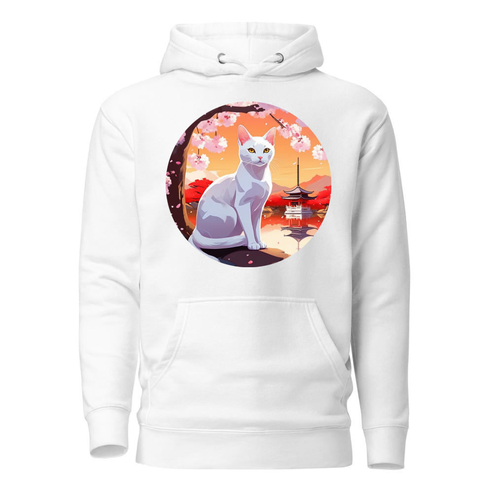 PugMug Custom White Abyssinian Cat Hoodie