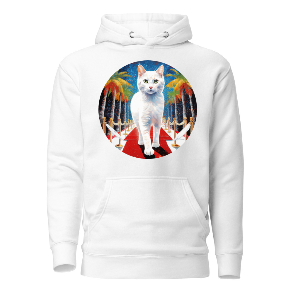 PugMug Custom White Companion Cat Hoodie