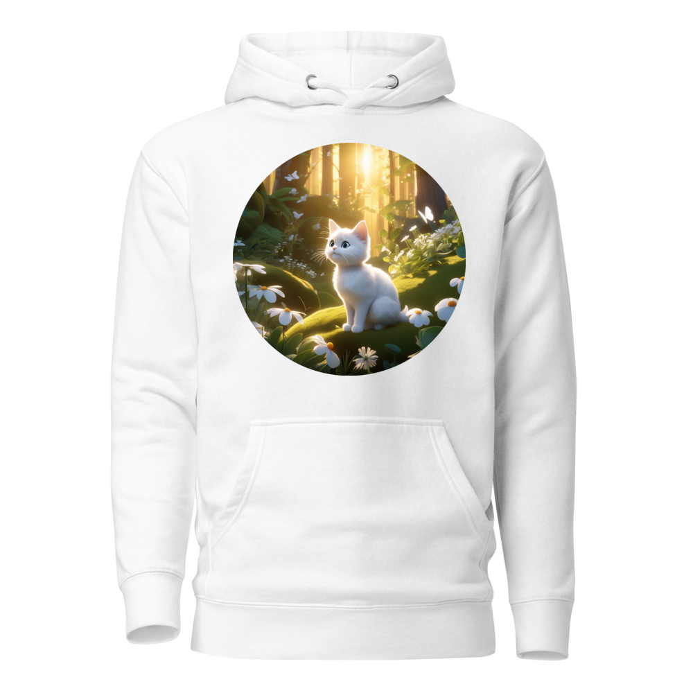 PugMug Custom White Companion Cat Hoodie