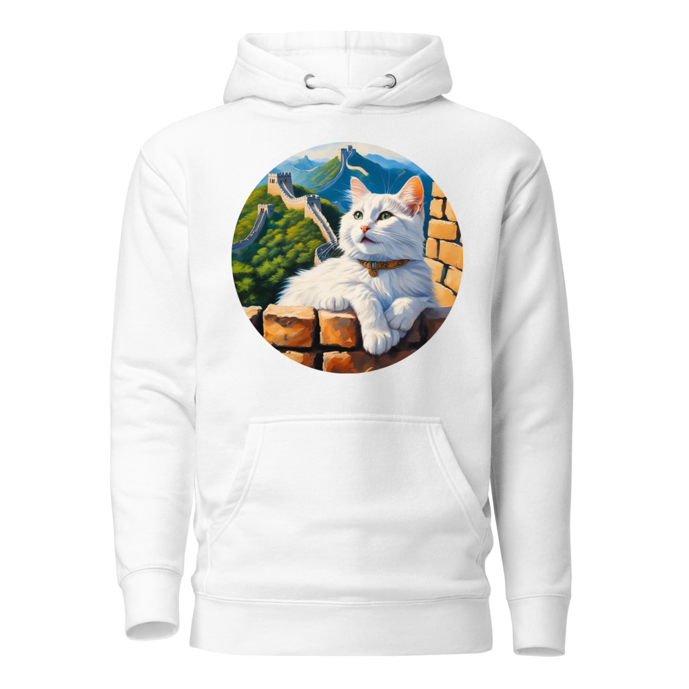 PugMug Custom White Companion Cat Hoodie