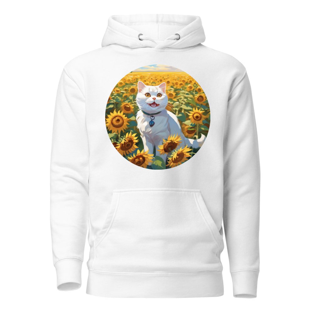PugMug Custom White Scottish Fold Cat Hoodie