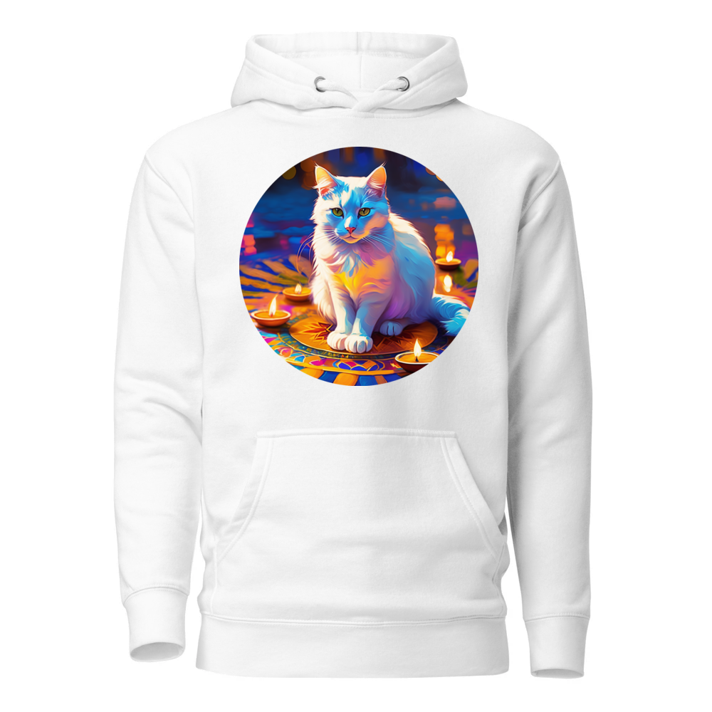 PugMug Custom White Companion Cat Hoodie