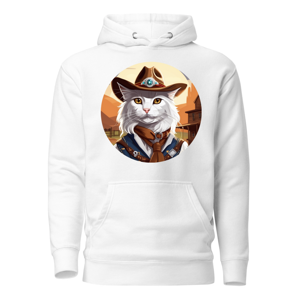 PugMug Custom White Maine Coon Cat Hoodie