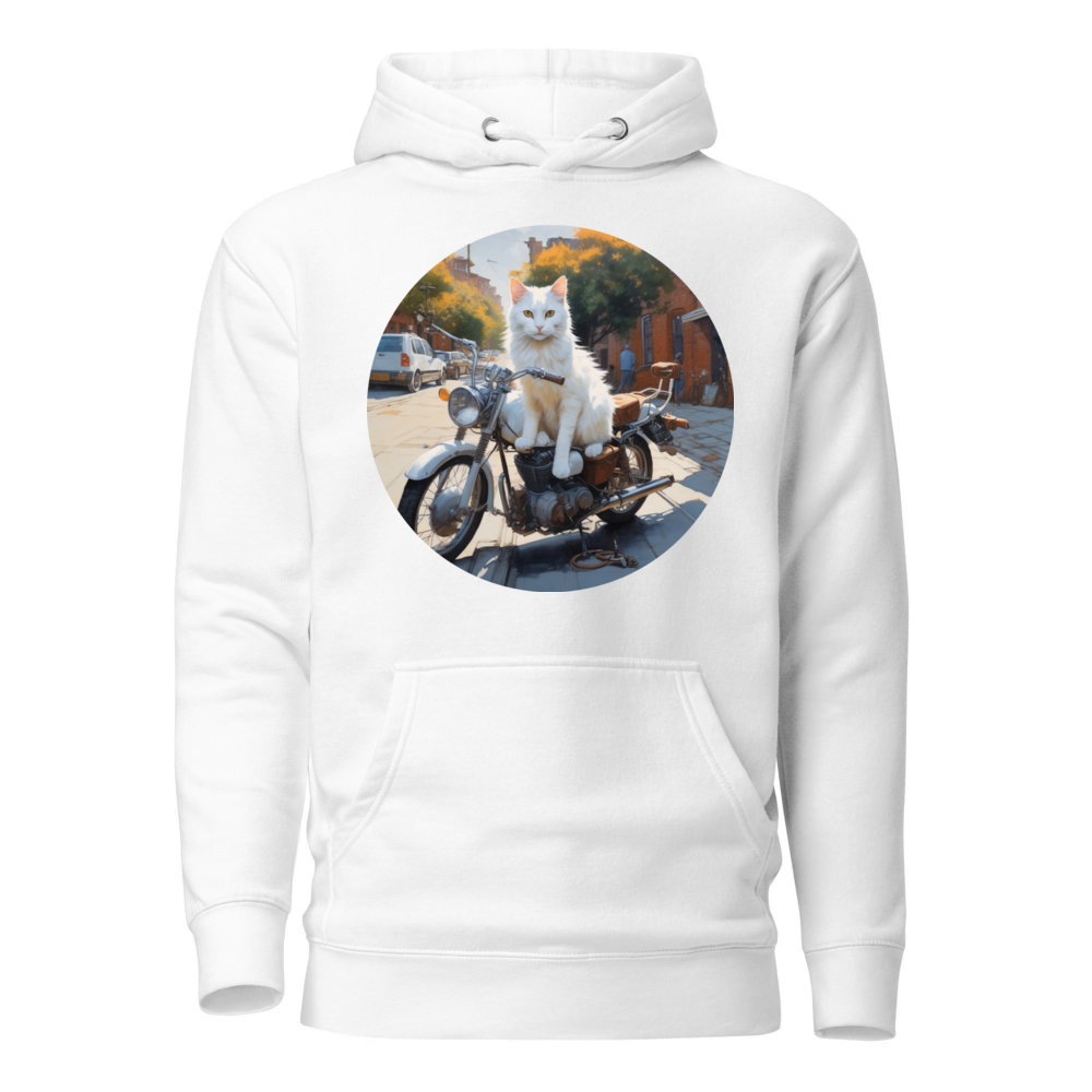 PugMug Custom White Companion Cat Hoodie