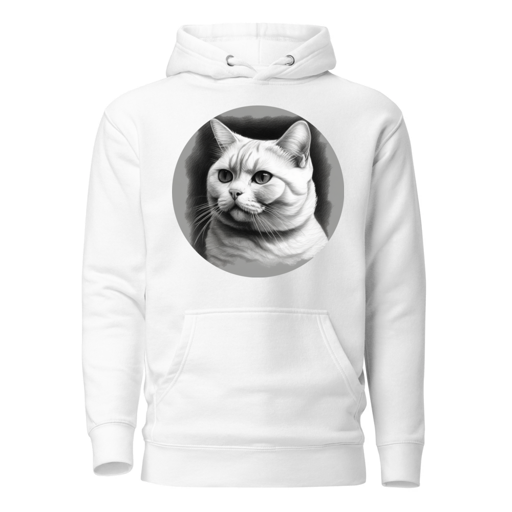 PugMug Custom White British Shorthair Cat Hoodie