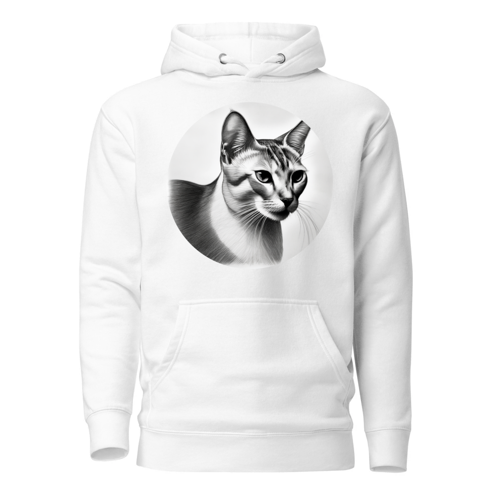 PugMug Custom White Abyssinian Cat Hoodie