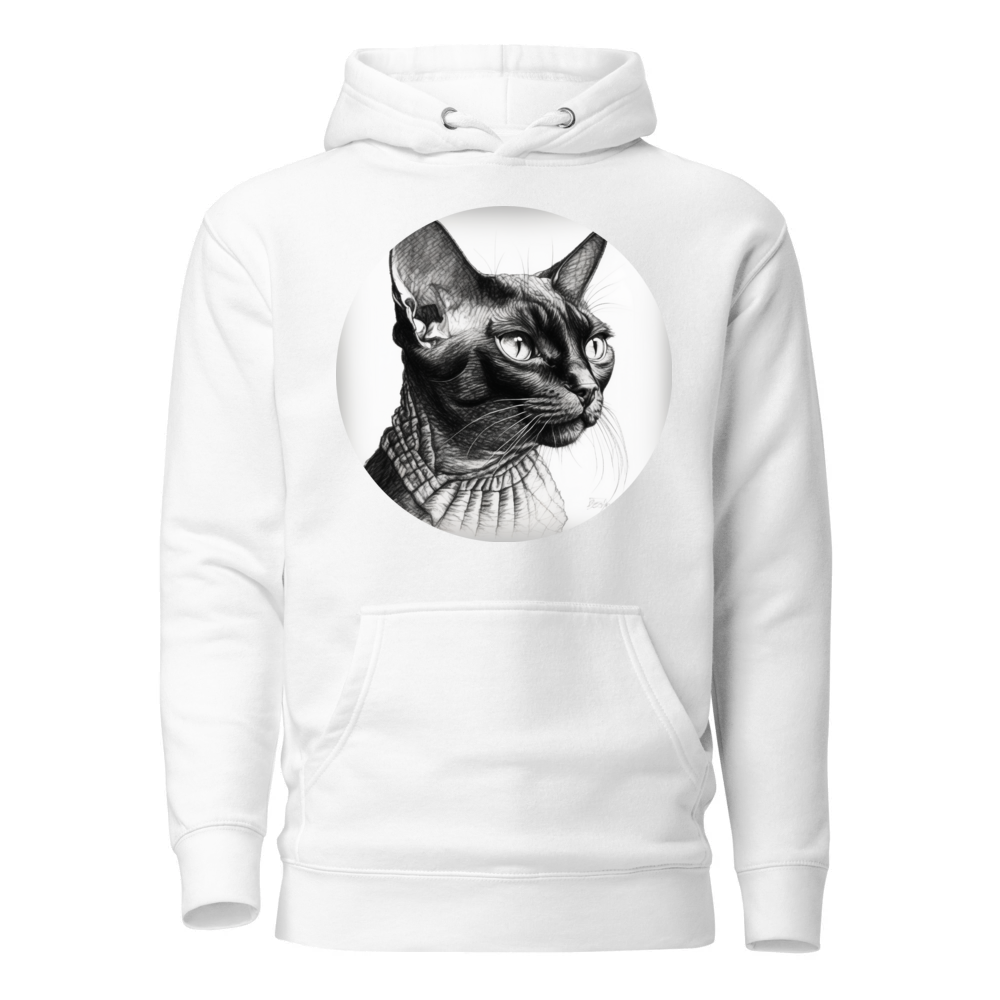 PugMug Custom Black Devon Rex Cat Hoodie
