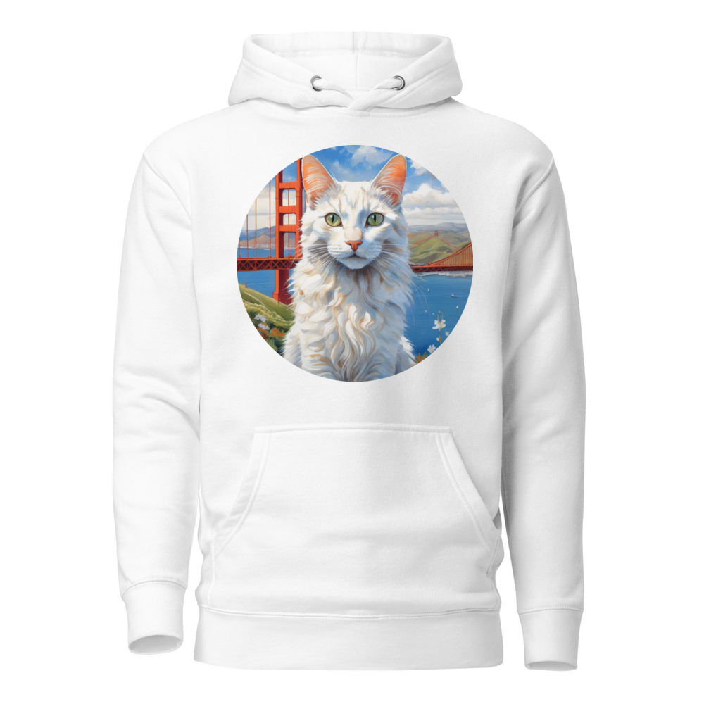 PugMug Custom White Companion Cat Hoodie