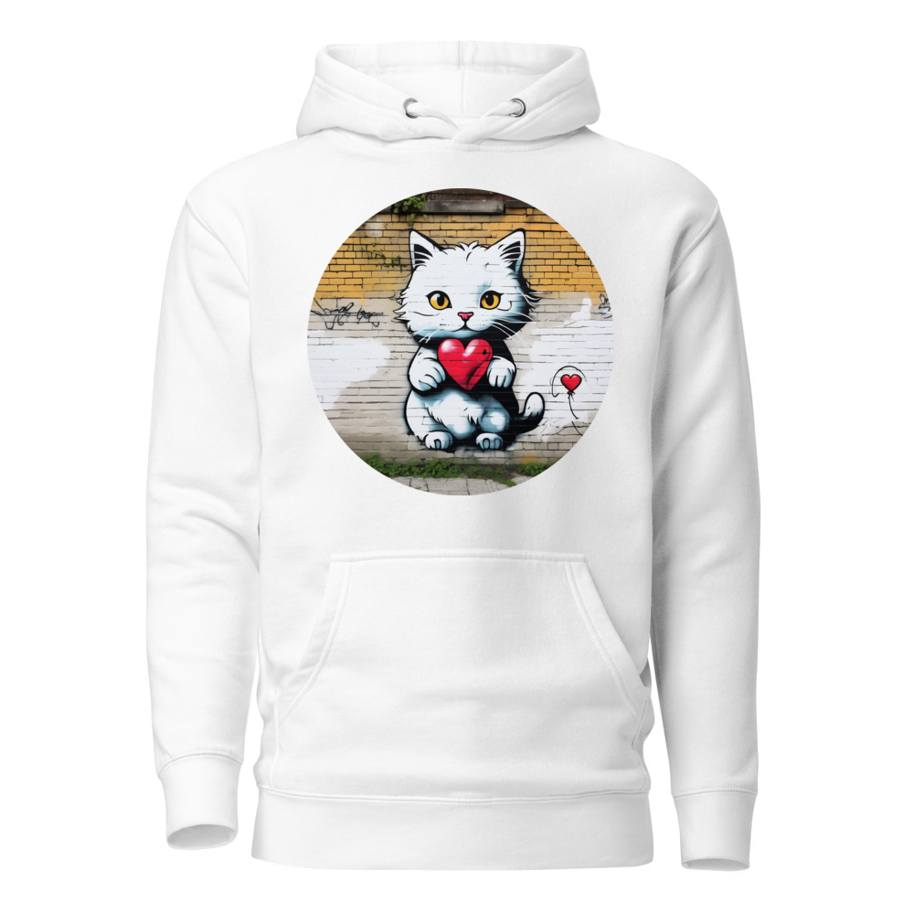 PugMug Custom White Companion Cat Hoodie