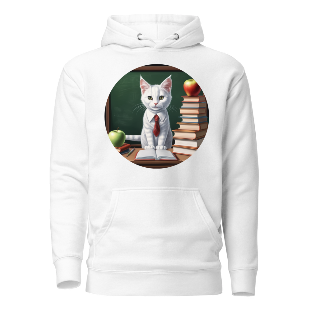 PugMug Custom White Companion Cat Hoodie