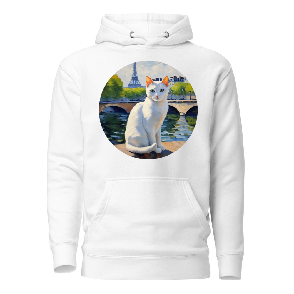 PugMug Custom White Companion Cat Hoodie