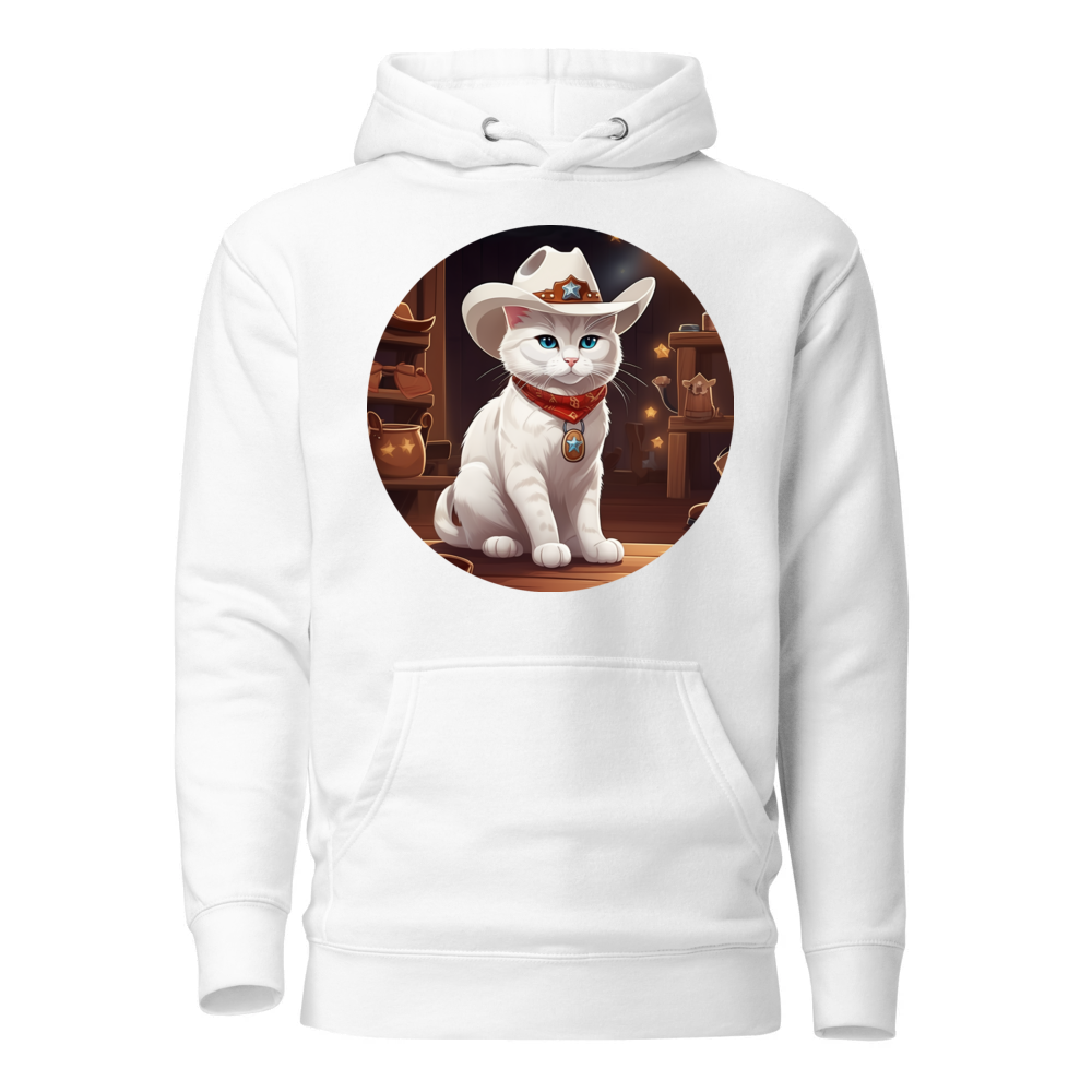 PugMug Custom White Companion Cat Hoodie
