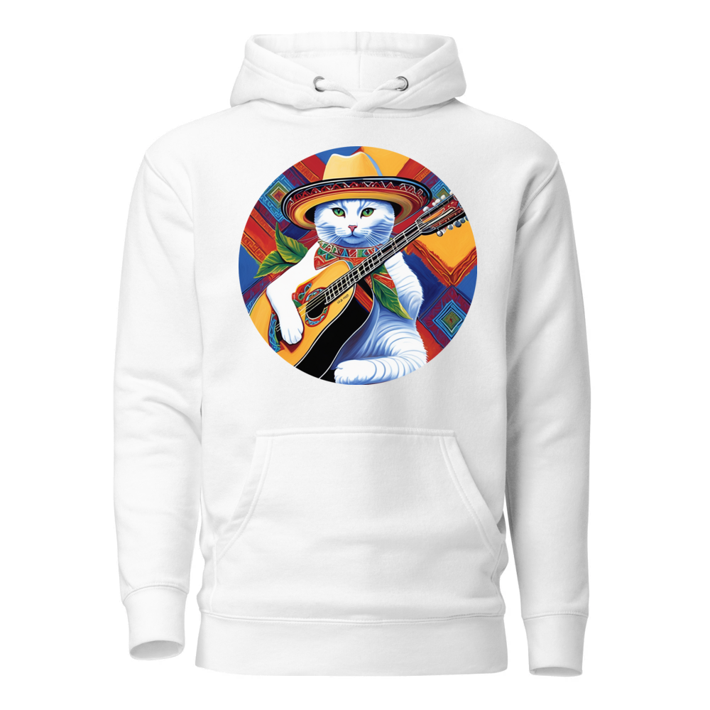 PugMug Custom White Companion Cat Hoodie