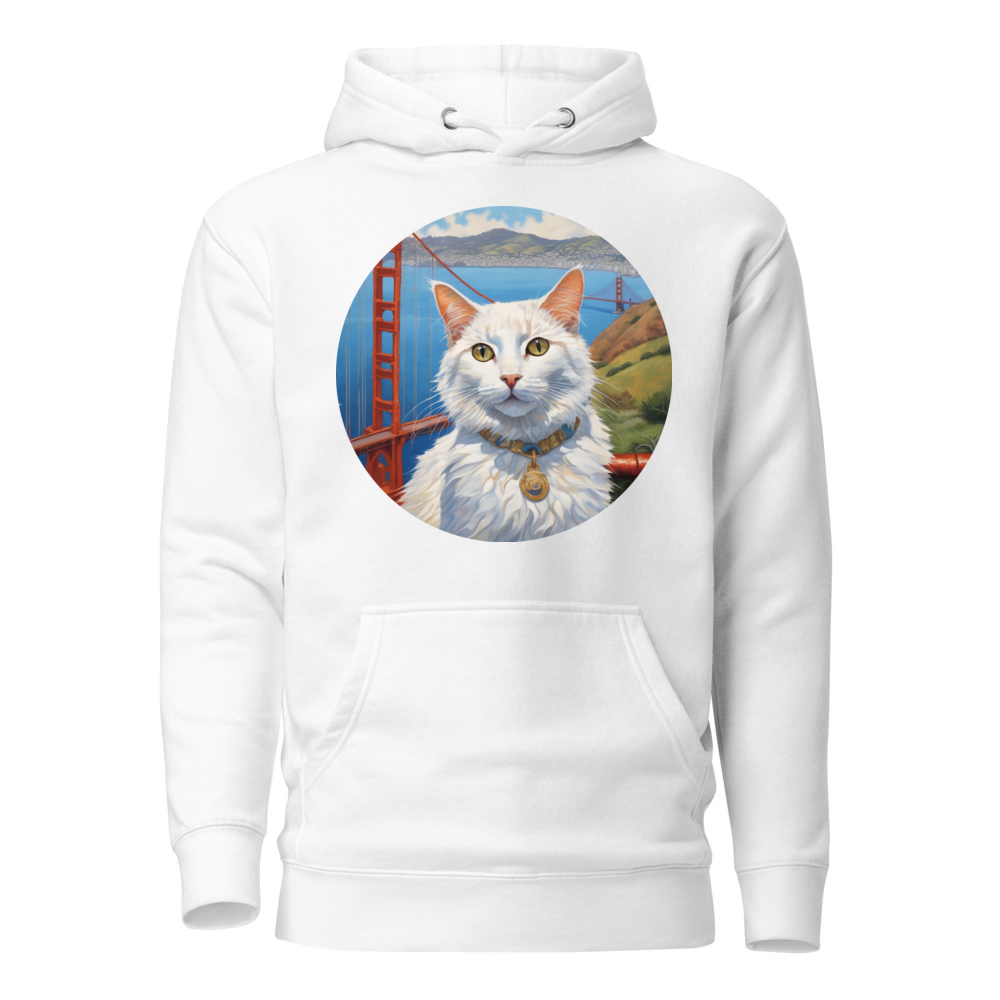 PugMug Custom White Companion Cat Hoodie