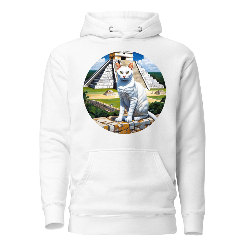 PugMug Custom White Companion Cat Hoodie