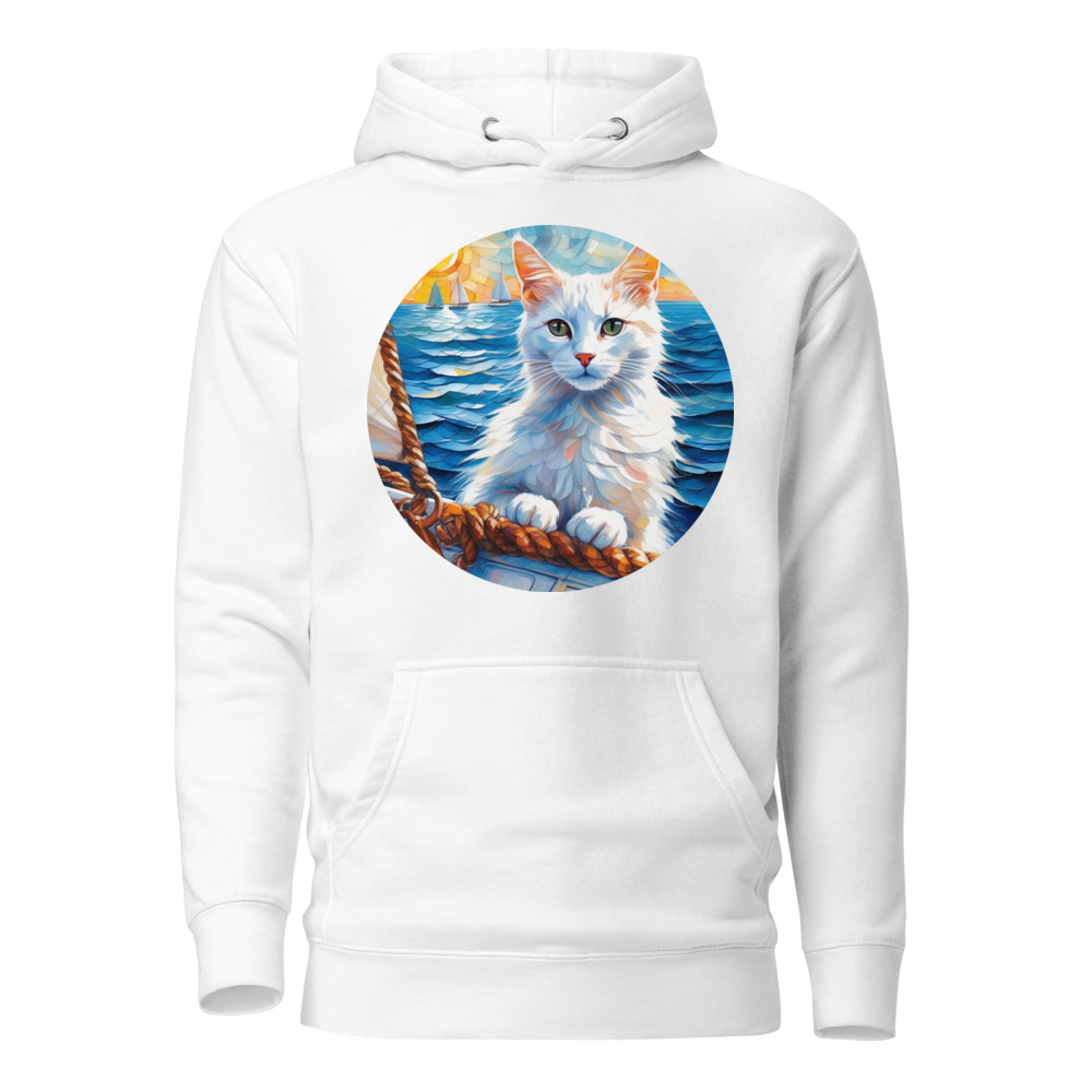 PugMug Custom White Companion Cat Hoodie