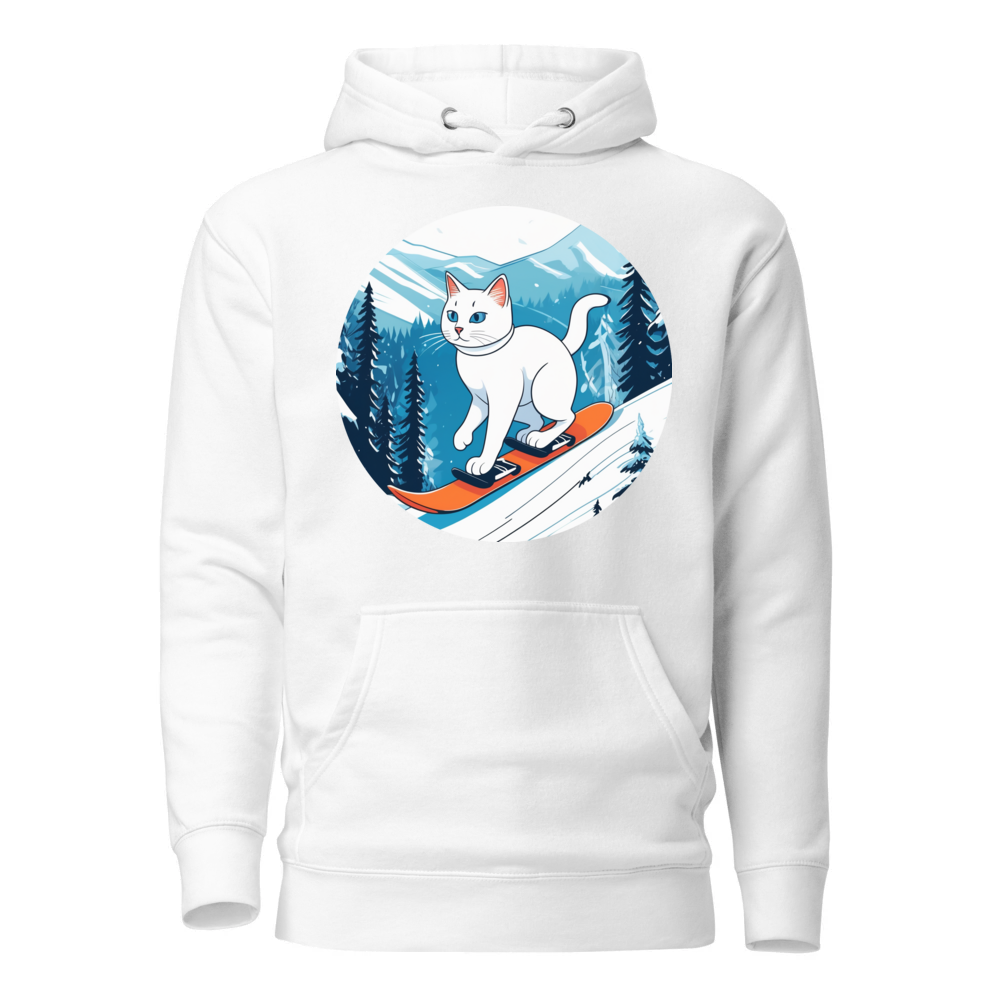 PugMug Custom White Companion Cat Hoodie