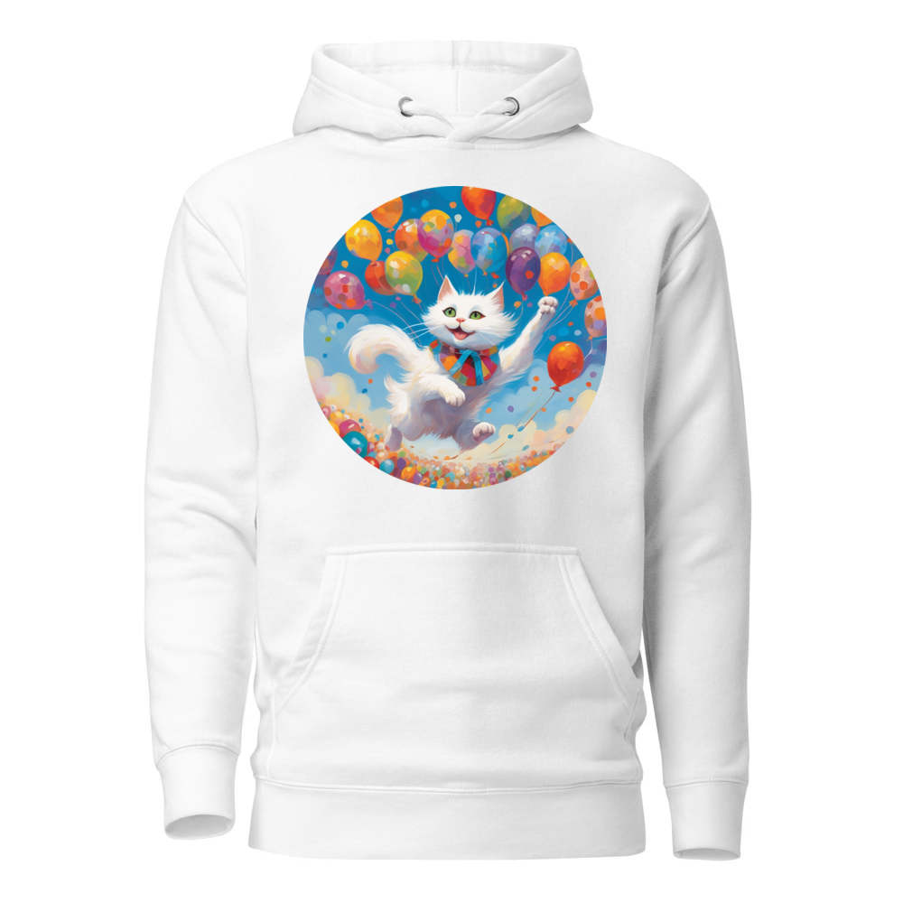 PugMug Custom White Companion Cat Hoodie