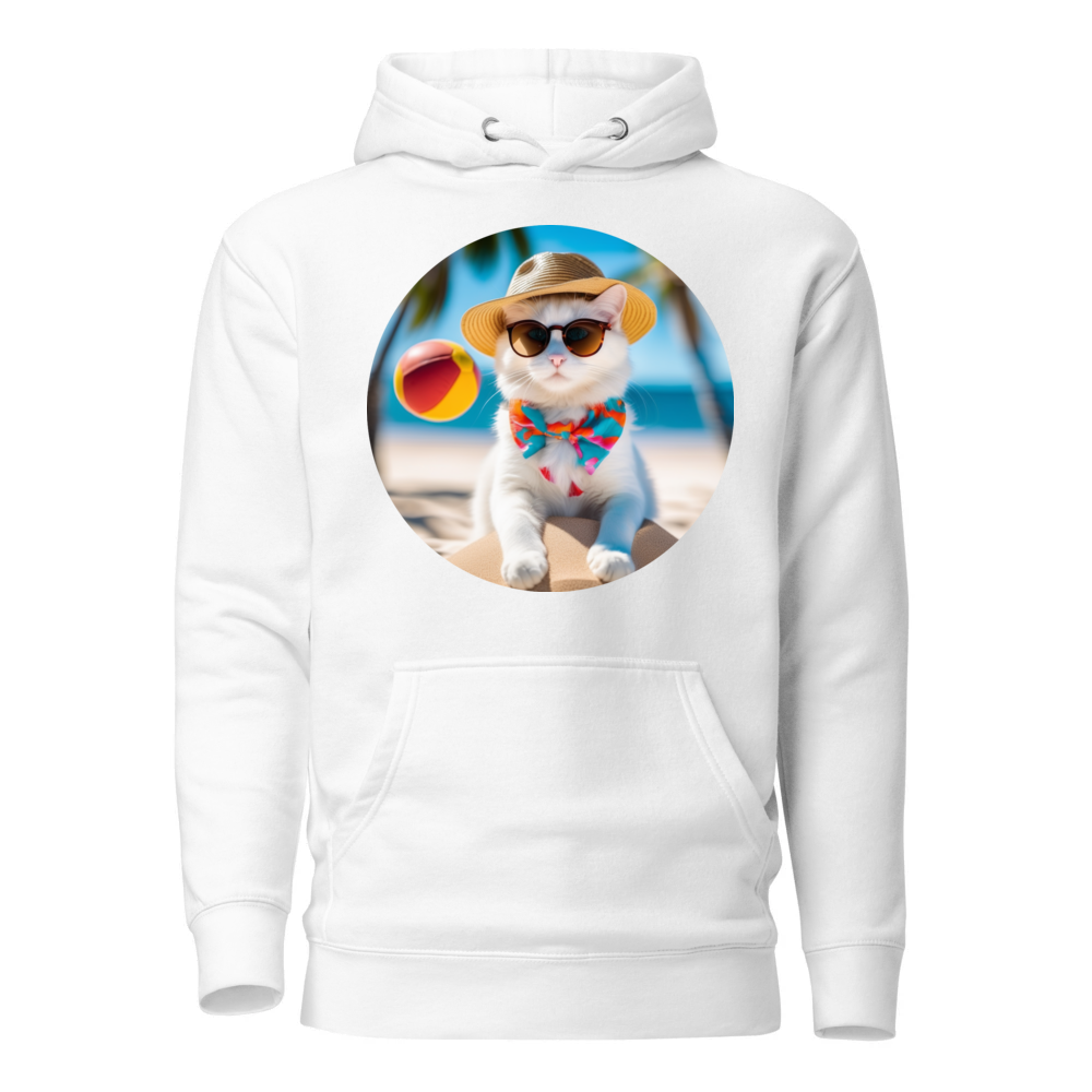 PugMug Custom White Companion Cat Hoodie