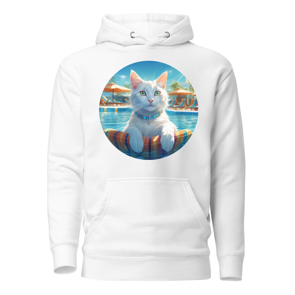 PugMug Custom White Companion Cat Hoodie