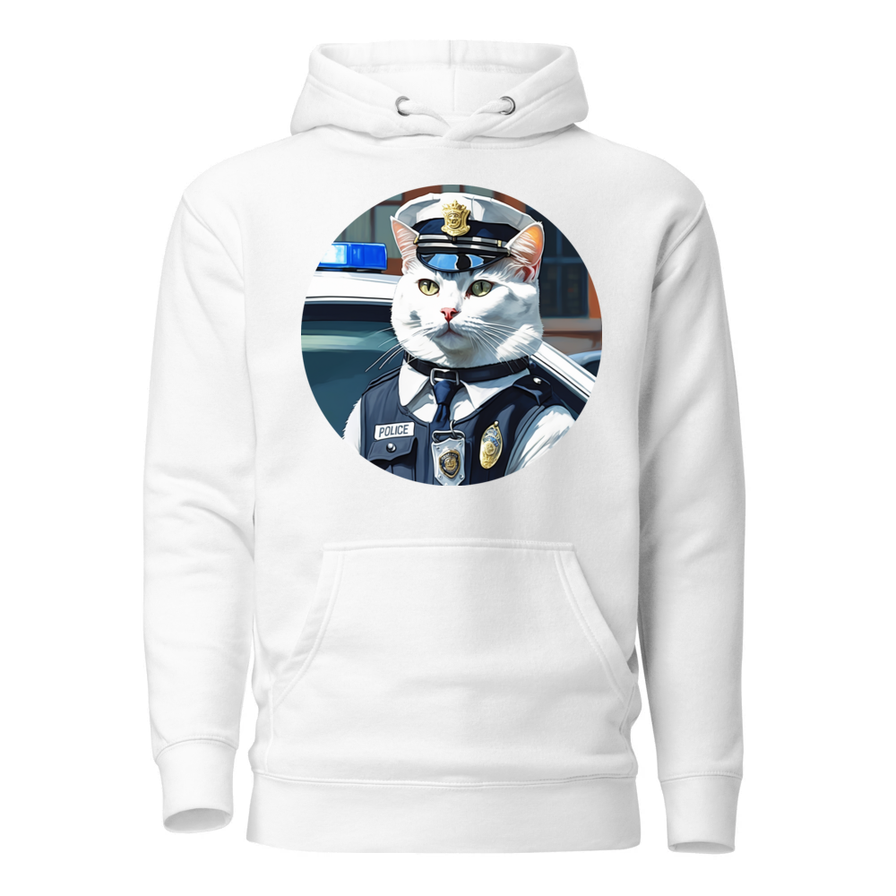 PugMug Custom White Companion Cat Hoodie