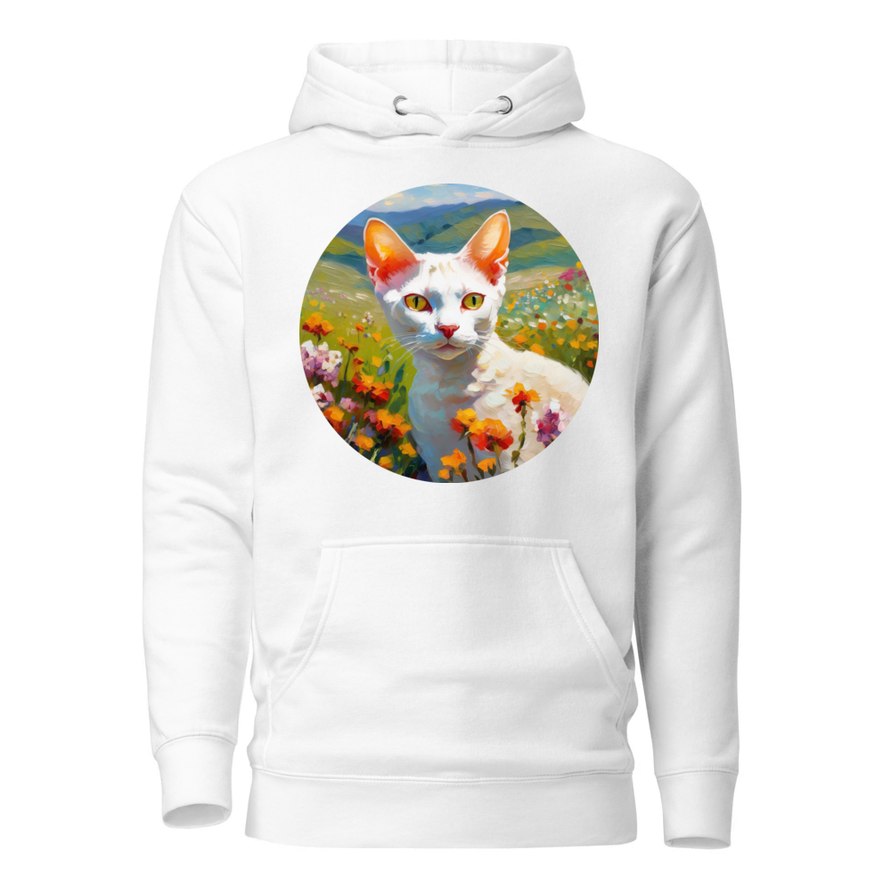 PugMug Custom White Devon Rex Cat Hoodie